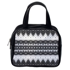 Boho Black And White  Classic Handbag (one Side) by SpinnyChairDesigns