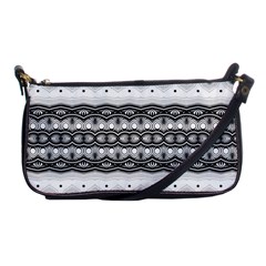 Boho Black And White  Shoulder Clutch Bag by SpinnyChairDesigns