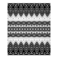 Boho Black And White  Shower Curtain 60  X 72  (medium)  by SpinnyChairDesigns