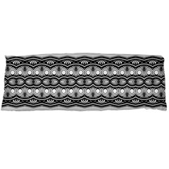 Boho Black And White  Body Pillow Case (dakimakura) by SpinnyChairDesigns