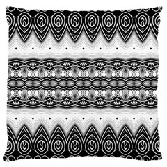 Boho Black And White  Large Cushion Case (two Sides) by SpinnyChairDesigns