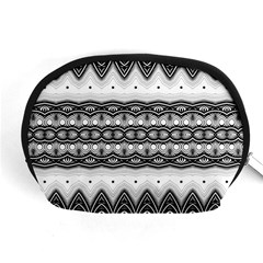 Boho Black And White  Accessory Pouch (medium) by SpinnyChairDesigns