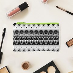 Boho Black And White  Cosmetic Bag (xs) by SpinnyChairDesigns