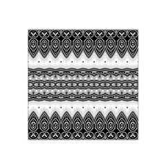 Boho Black And White  Satin Bandana Scarf by SpinnyChairDesigns