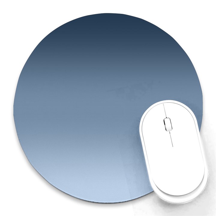 Faded Denim Blue Ombre Gradient Round Mousepads