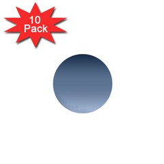 Faded Denim Blue Ombre Gradient 1  Mini Buttons (10 Pack)  by SpinnyChairDesigns