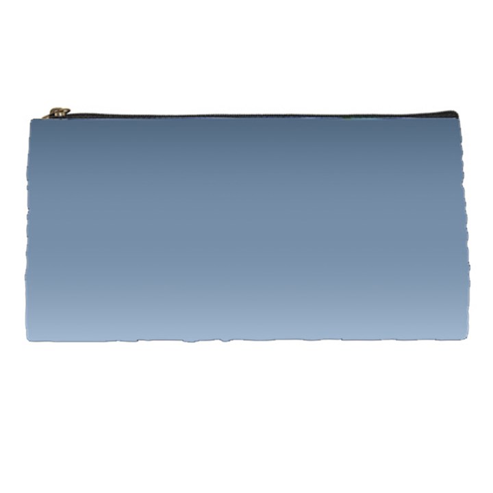 Faded Denim Blue Ombre Gradient Pencil Case