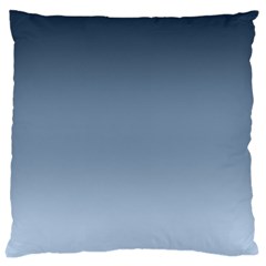 Faded Denim Blue Ombre Gradient Large Cushion Case (one Side) by SpinnyChairDesigns