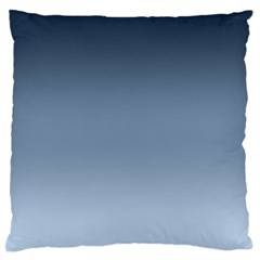 Faded Denim Blue Ombre Gradient Large Flano Cushion Case (two Sides) by SpinnyChairDesigns