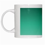 Biscay Green Gradient Ombre White Mugs Left