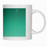 Biscay Green Gradient Ombre White Mugs Right