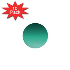 Biscay Green Gradient Ombre 1  Mini Buttons (10 Pack)  by SpinnyChairDesigns