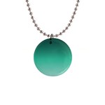 Biscay Green Gradient Ombre 1  Button Necklace Front