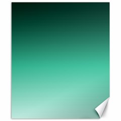 Biscay Green Gradient Ombre Canvas 8  X 10  by SpinnyChairDesigns