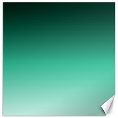 Biscay Green Gradient Ombre Canvas 20  X 20  by SpinnyChairDesigns