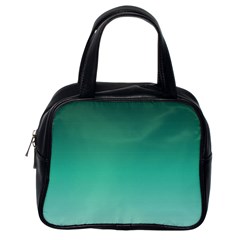 Biscay Green Gradient Ombre Classic Handbag (one Side) by SpinnyChairDesigns