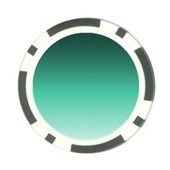 Biscay Green Gradient Ombre Poker Chip Card Guard (10 Pack) by SpinnyChairDesigns