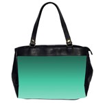 Biscay Green Gradient Ombre Oversize Office Handbag (2 Sides) Front