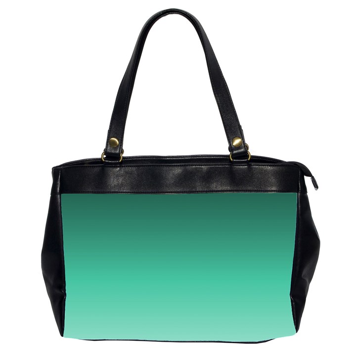 Biscay Green Gradient Ombre Oversize Office Handbag (2 Sides)