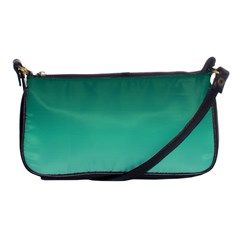 Biscay Green Gradient Ombre Shoulder Clutch Bag by SpinnyChairDesigns