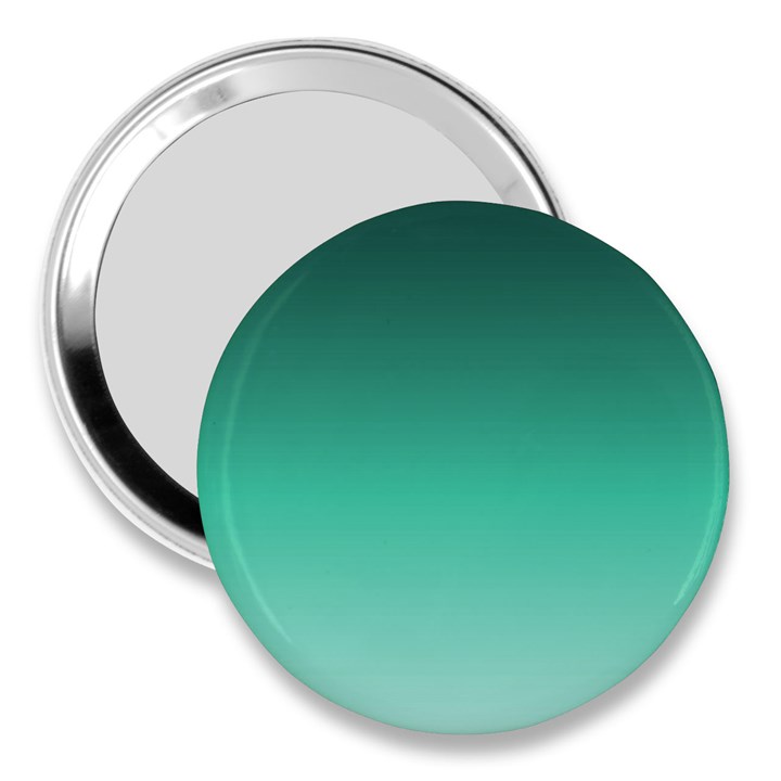 Biscay Green Gradient Ombre 3  Handbag Mirrors