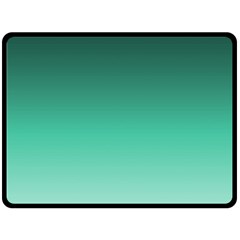 Biscay Green Gradient Ombre Double Sided Fleece Blanket (large)  by SpinnyChairDesigns