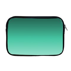 Biscay Green Gradient Ombre Apple Macbook Pro 17  Zipper Case by SpinnyChairDesigns