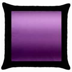 Purple Gradient Ombre Throw Pillow Case (black) by SpinnyChairDesigns