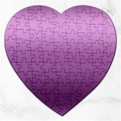 Purple Gradient Ombre Jigsaw Puzzle (heart) by SpinnyChairDesigns