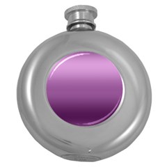 Purple Gradient Ombre Round Hip Flask (5 Oz) by SpinnyChairDesigns