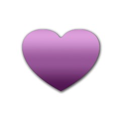 Purple Gradient Ombre Rubber Coaster (heart)  by SpinnyChairDesigns