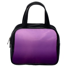 Purple Gradient Ombre Classic Handbag (one Side) by SpinnyChairDesigns