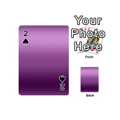 Purple Gradient Ombre Playing Cards 54 Designs (mini) by SpinnyChairDesigns