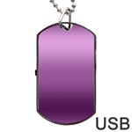 Purple Gradient Ombre Dog Tag USB Flash (Two Sides) Front