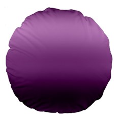 Purple Gradient Ombre Large 18  Premium Flano Round Cushions by SpinnyChairDesigns