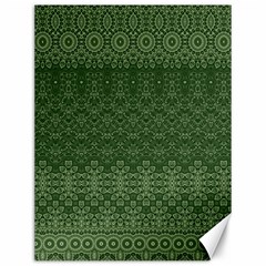 Boho Fern Green Pattern Canvas 12  X 16  by SpinnyChairDesigns