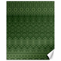 Boho Fern Green Pattern Canvas 16  X 20  by SpinnyChairDesigns