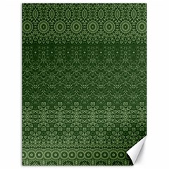 Boho Fern Green Pattern Canvas 18  X 24  by SpinnyChairDesigns