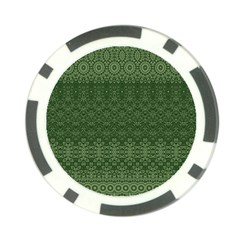 Boho Fern Green Pattern Poker Chip Card Guard (10 Pack) by SpinnyChairDesigns