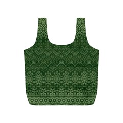 Boho Fern Green Pattern Full Print Recycle Bag (s) by SpinnyChairDesigns