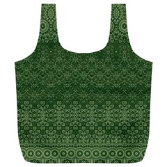 Boho Fern Green Pattern Full Print Recycle Bag (xl) by SpinnyChairDesigns