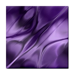 Purple Abstract Art Tile Coaster by SpinnyChairDesigns