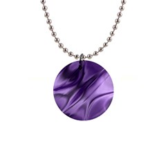 Purple Abstract Art 1  Button Necklace by SpinnyChairDesigns