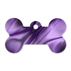 Purple Abstract Art Dog Tag Bone (one Side) by SpinnyChairDesigns