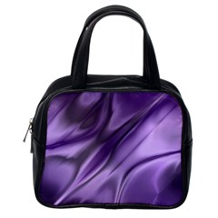 Purple Abstract Art Classic Handbag (one Side) by SpinnyChairDesigns