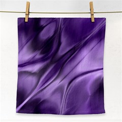 Purple Abstract Art Face Towel by SpinnyChairDesigns