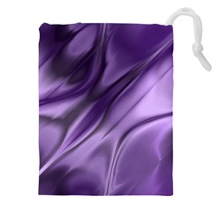 Purple Abstract Art Drawstring Pouch (5xl)