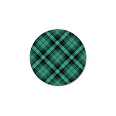 Biscay Green Black Plaid Golf Ball Marker (10 Pack) by SpinnyChairDesigns