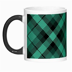 Biscay Green Black Plaid Morph Mugs by SpinnyChairDesigns