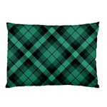 Biscay Green Black Plaid Pillow Case (Two Sides) Front